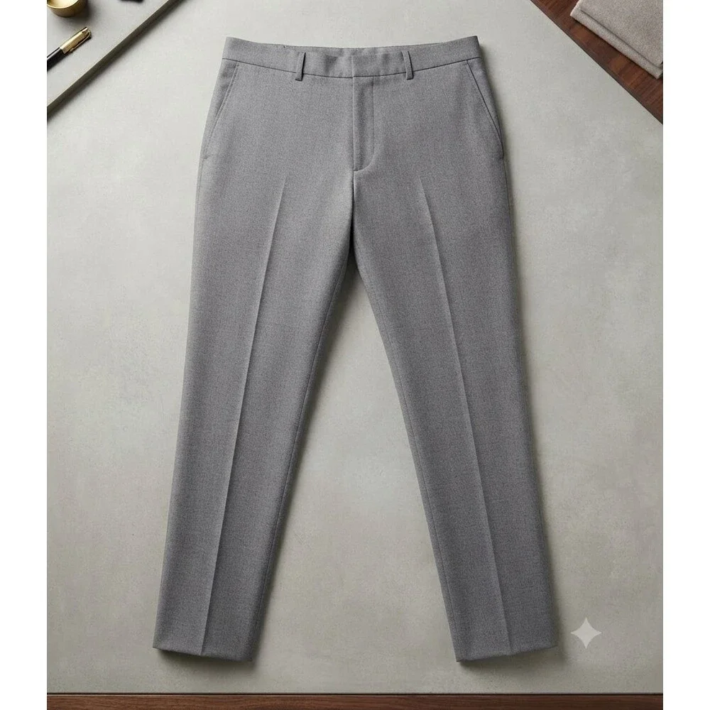 Vintage 70s Levi’s Action Slacks Mens 40x32 Gray Flat Front Polyester Disco